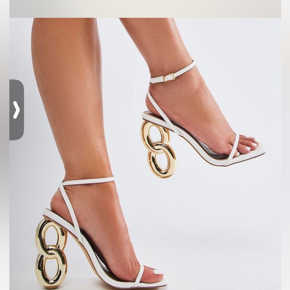 White high heel sandals size 10